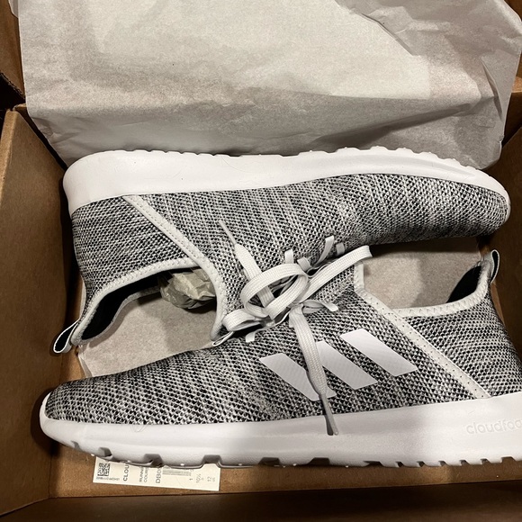 adidas Shoes - adidas Women’s Gray and White Cloudfoam Knit Sneakers